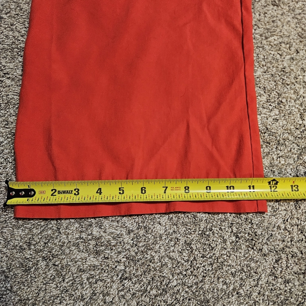 Zara Red Wide Leg Pants - Picture 8 of 11